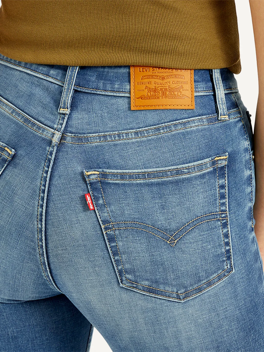 Women's 721 Blue Skinny Fit High Rise Jeans
