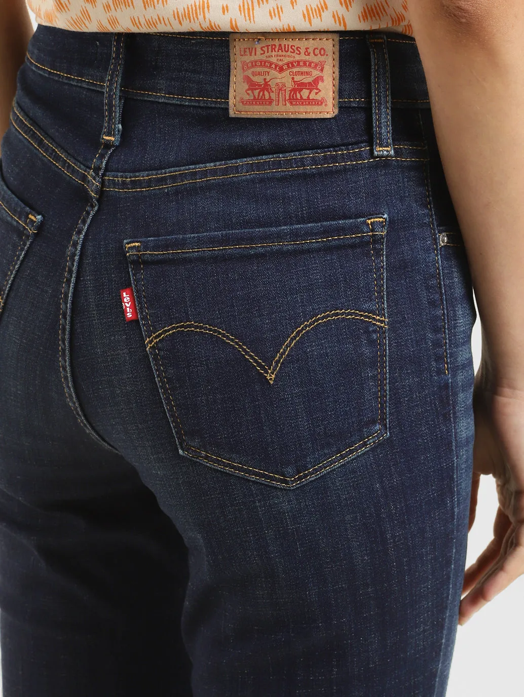 Women's 721 Blue Skinny Fit High Rise Jeans