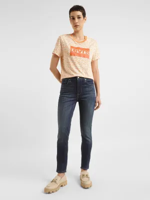 Women's 721 Blue Skinny Fit High Rise Jeans