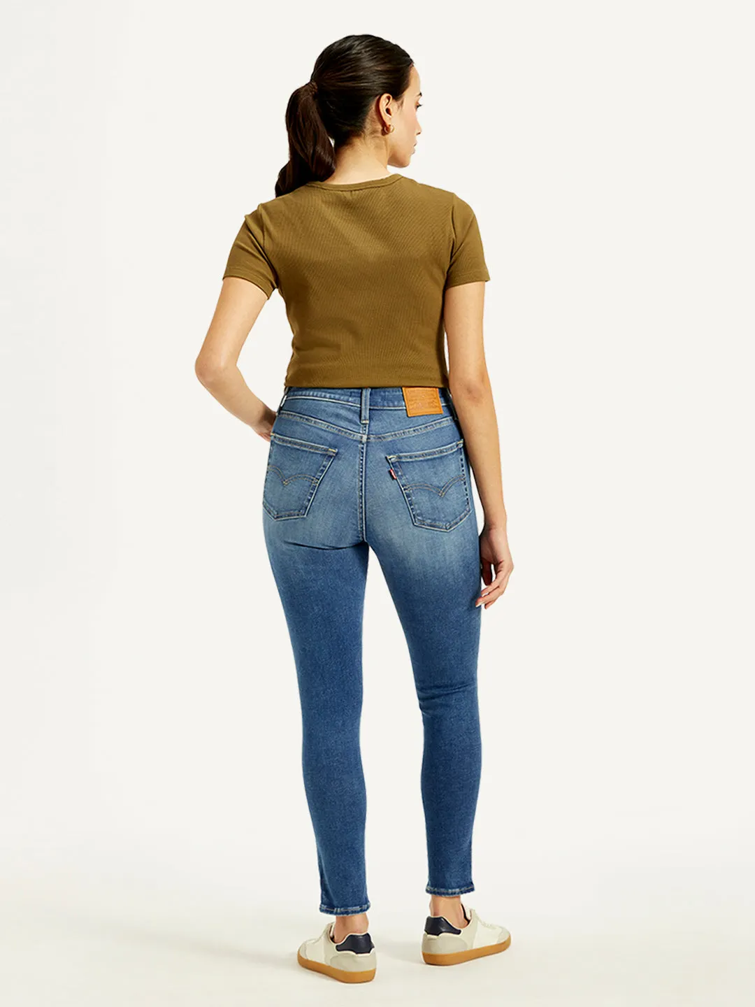 Women's 721 Blue Skinny Fit High Rise Jeans