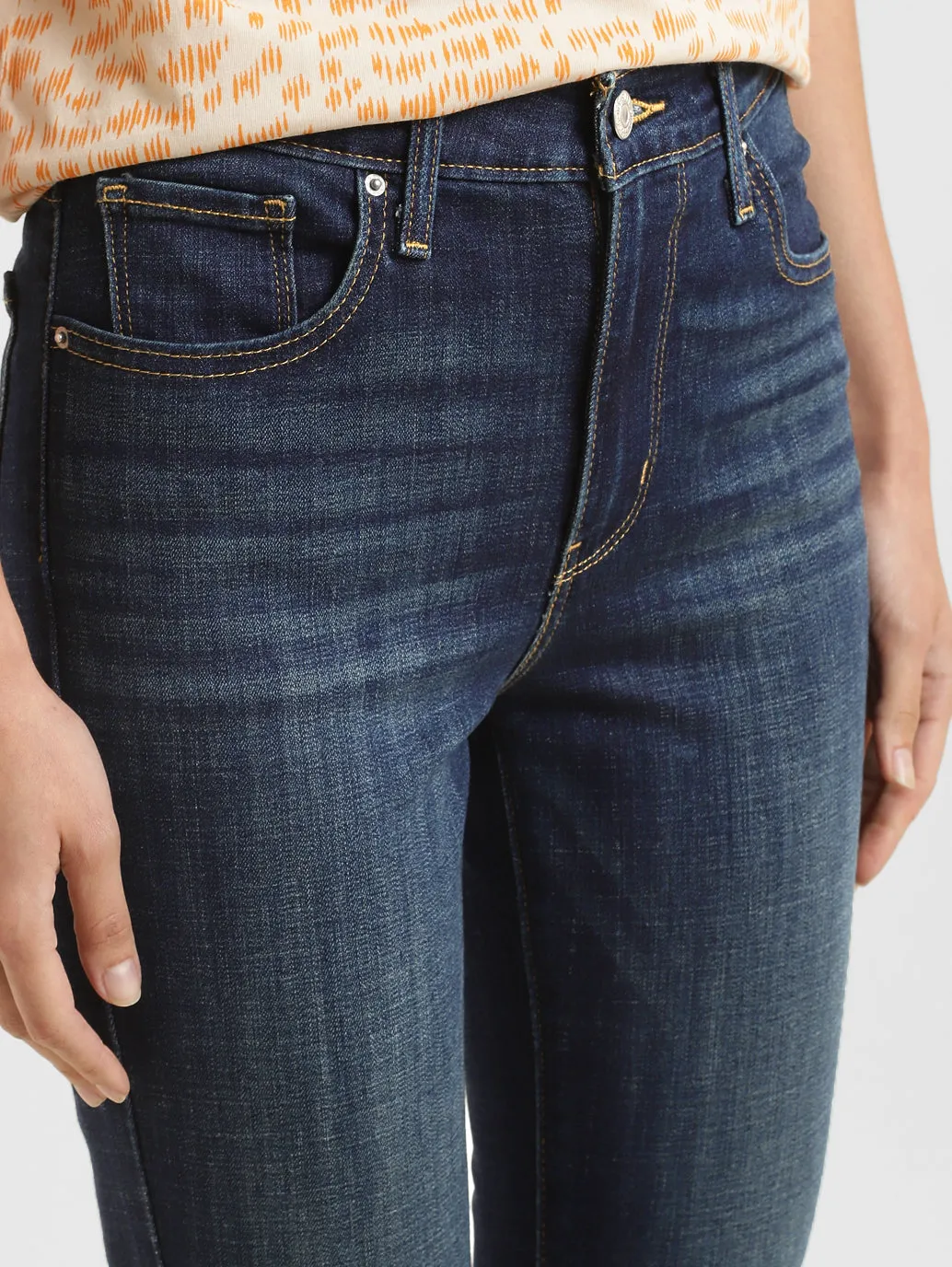 Women's 721 Blue Skinny Fit High Rise Jeans
