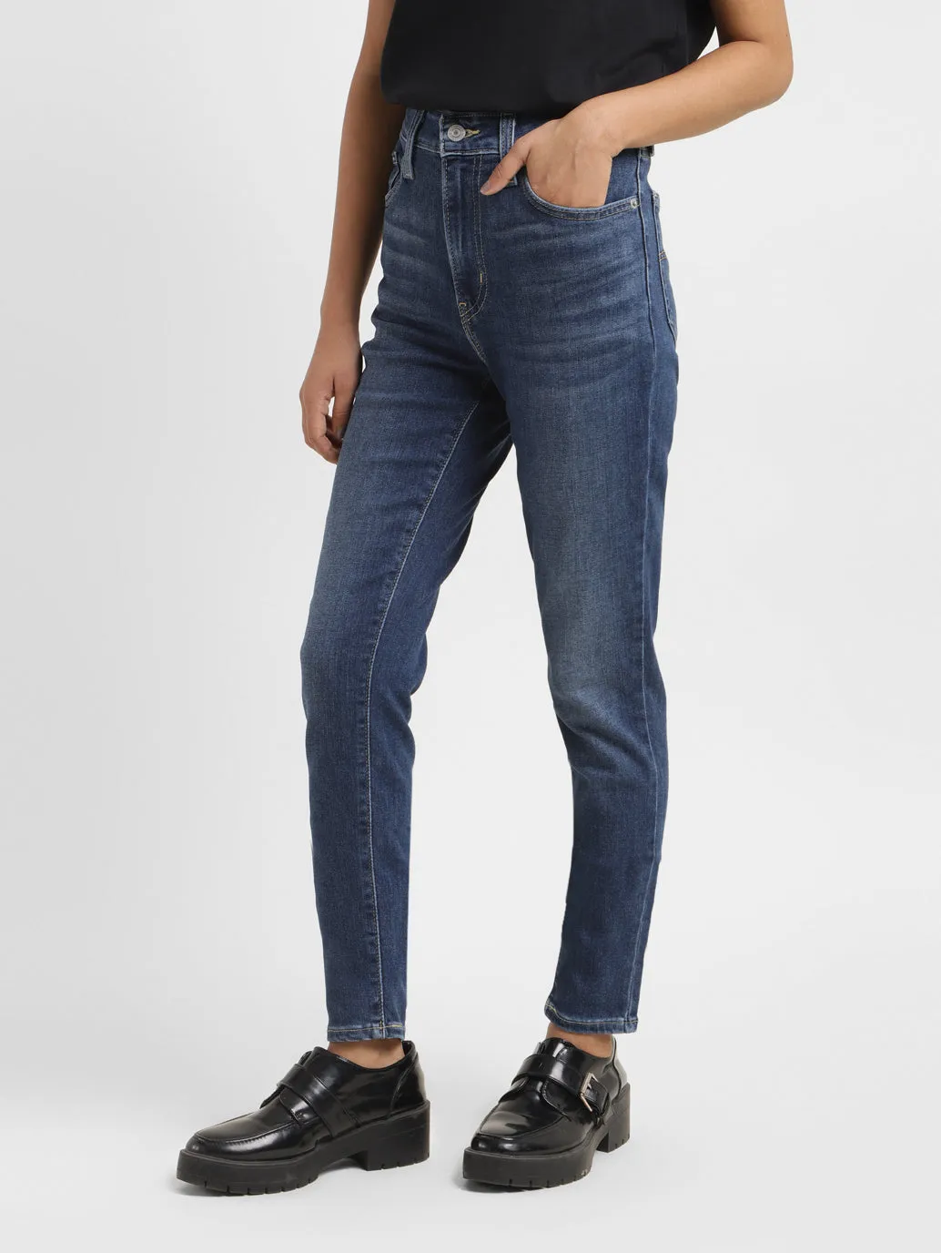 Women's 721 Blue Skinny Fit High Rise Jeans