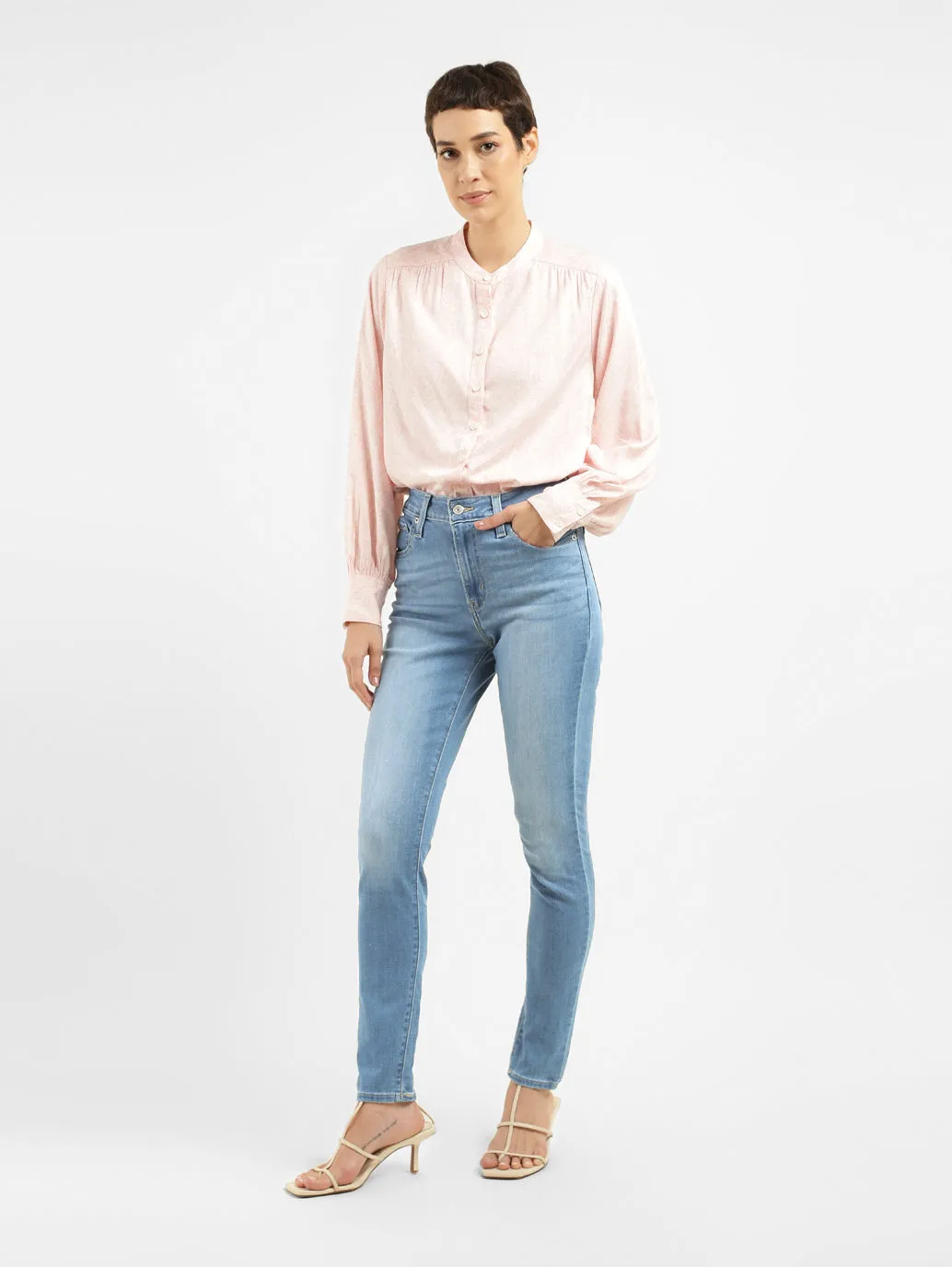 Women's 721 Blue Skinny Fit High Rise Jeans