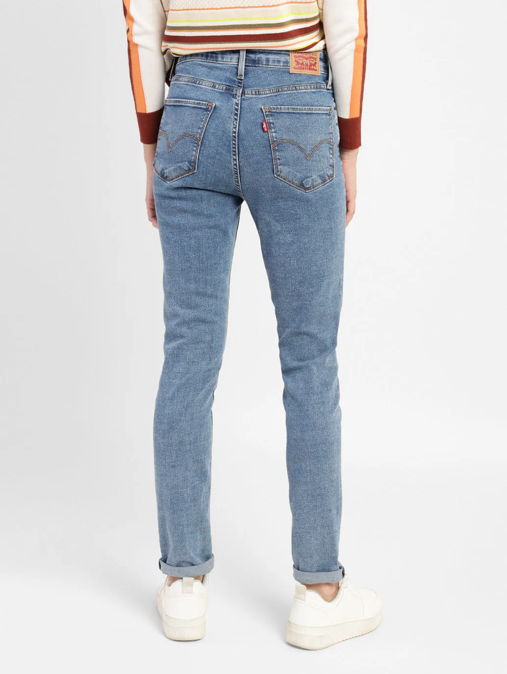 Women's 721 Blue Skinny Fit High Rise Jeans