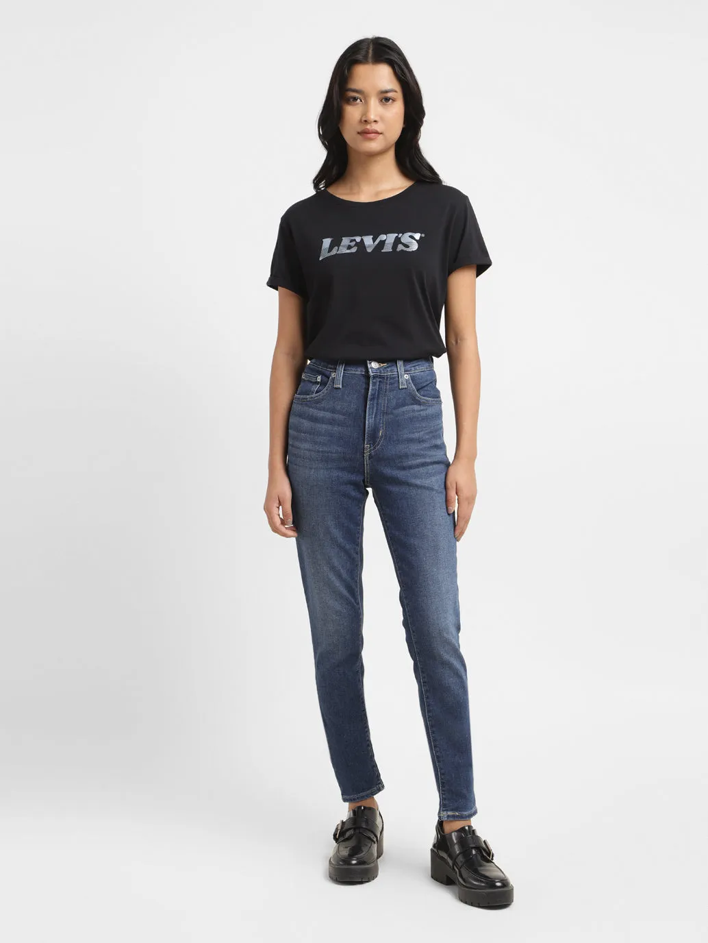 Women's 721 Blue Skinny Fit High Rise Jeans