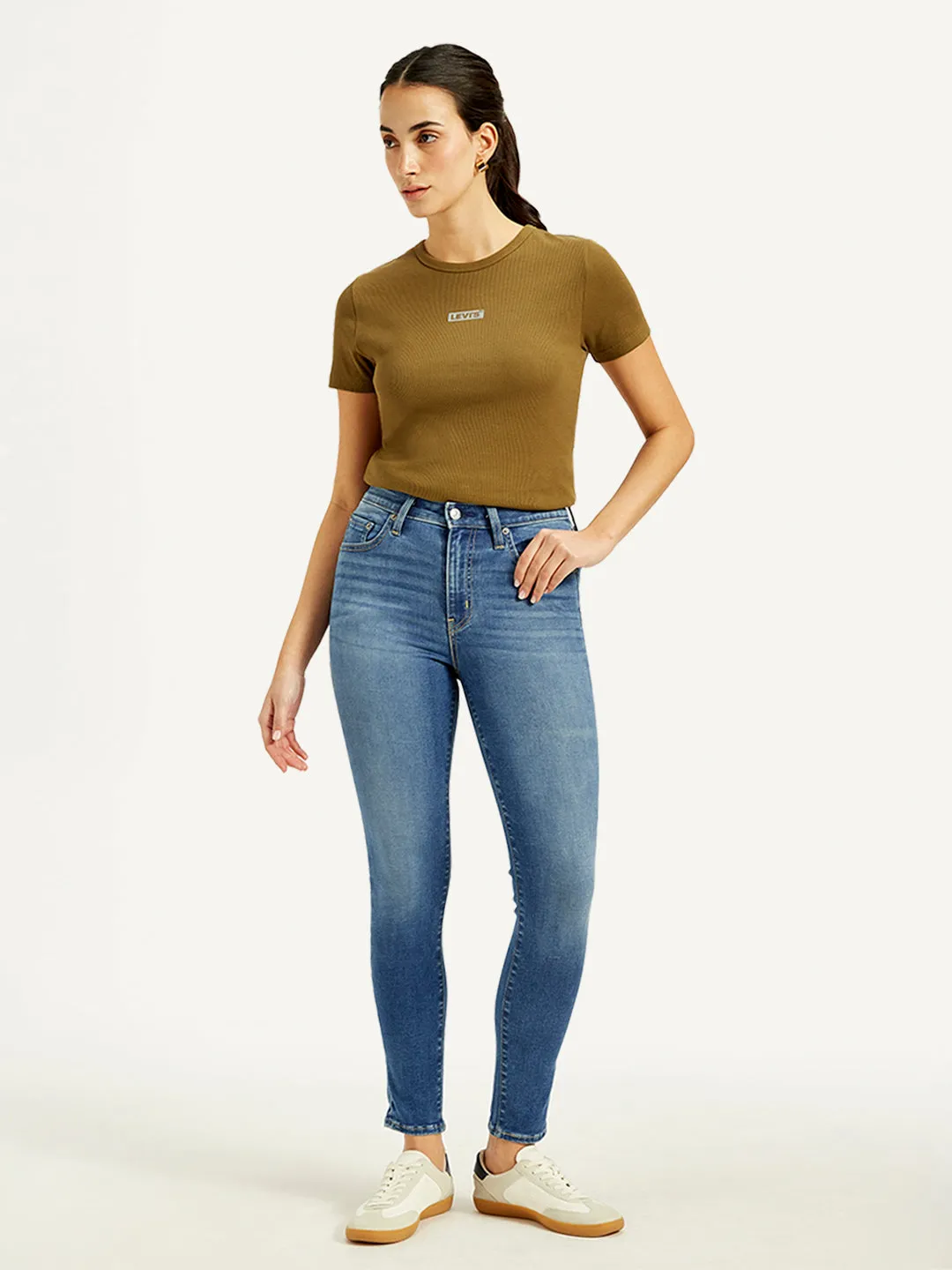 Women's 721 Blue Skinny Fit High Rise Jeans