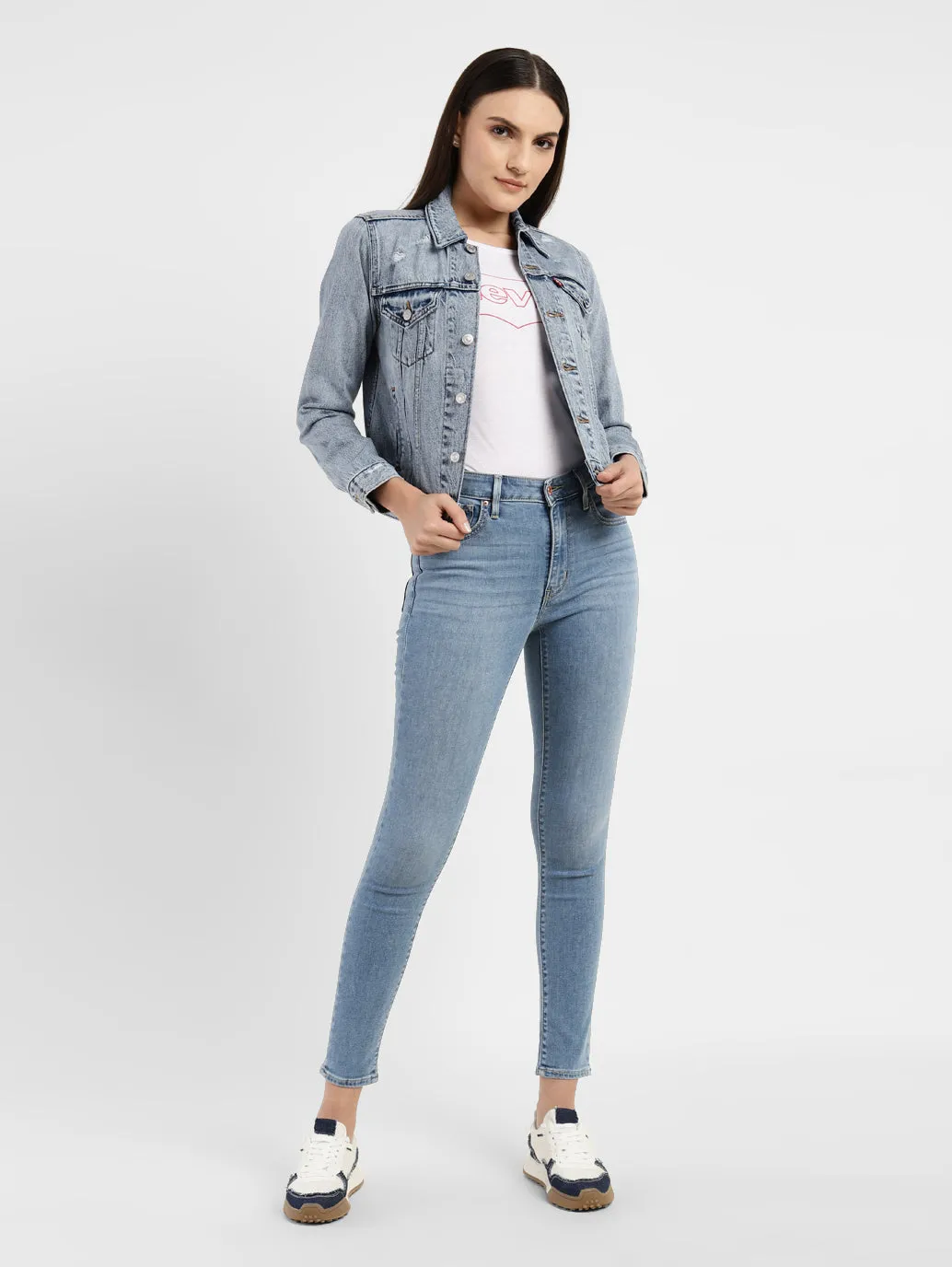Women's 721 Blue Skinny Fit High Rise Jeans