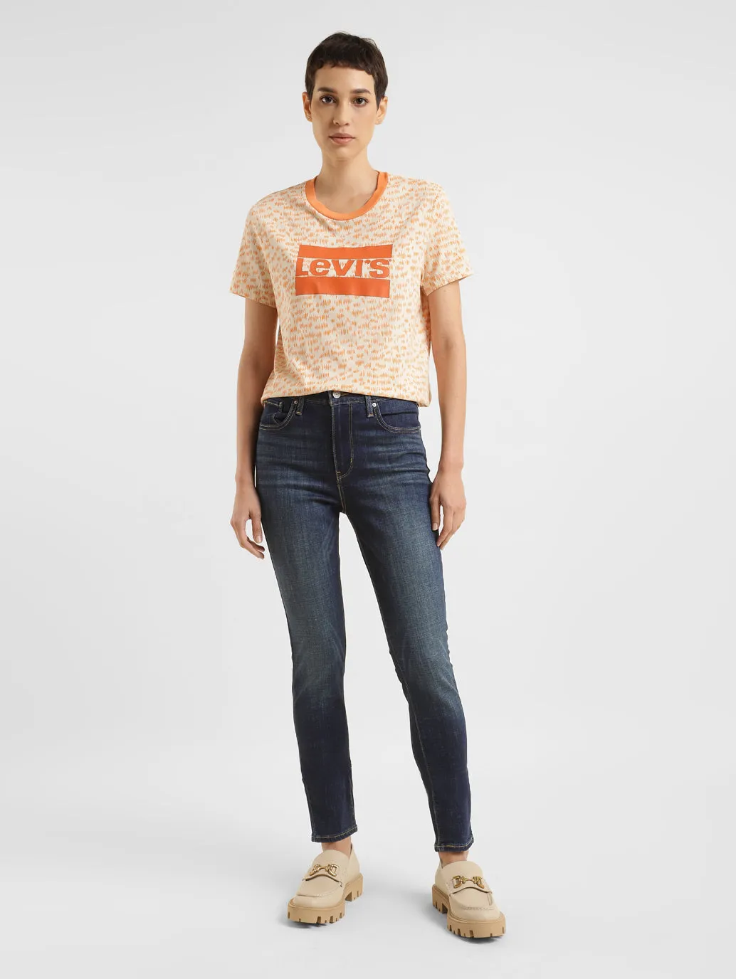 Women's 721 Blue Skinny Fit High Rise Jeans