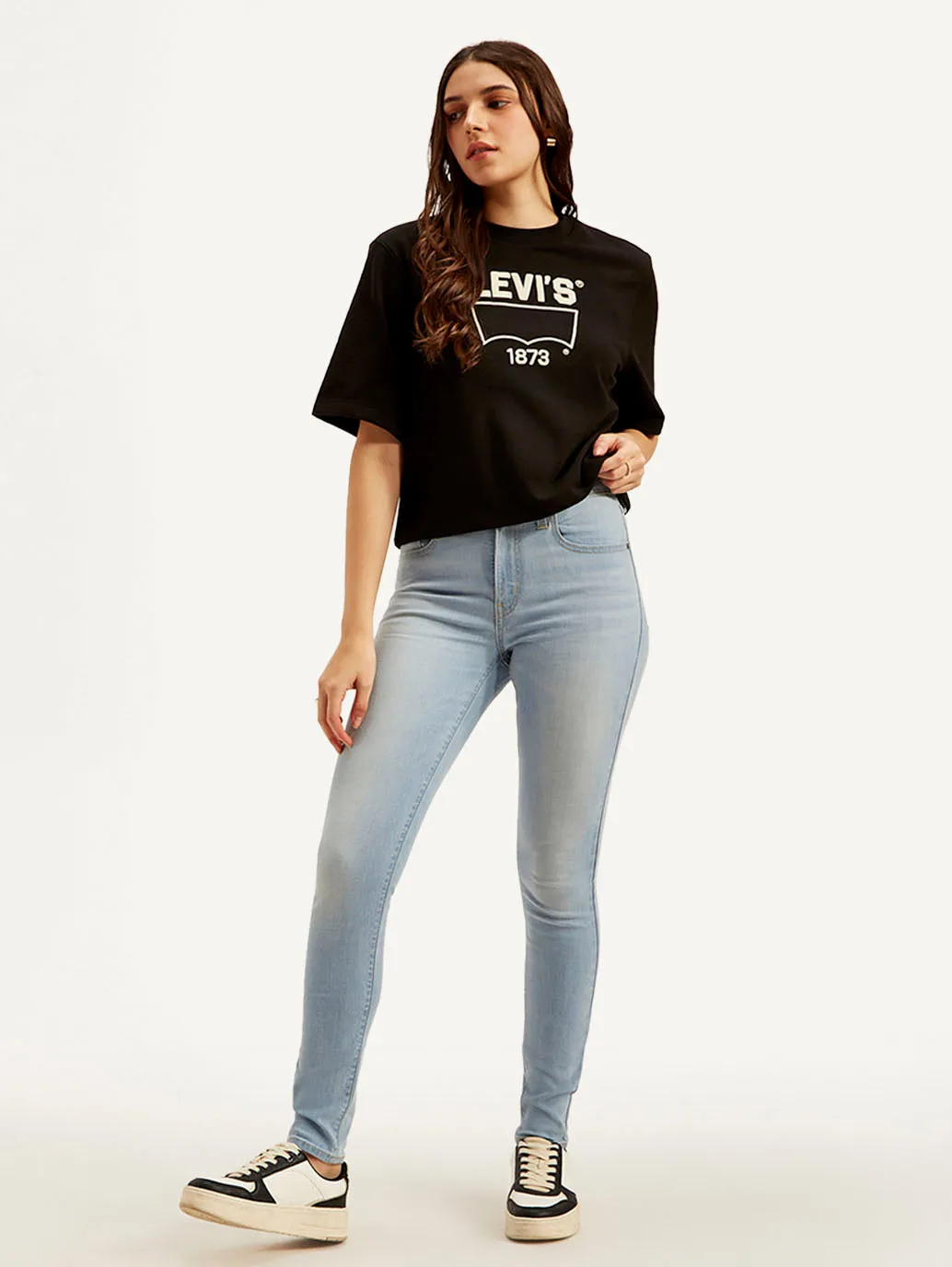 Women's 721 Light Blue Skinny Fit High Rise Jeans