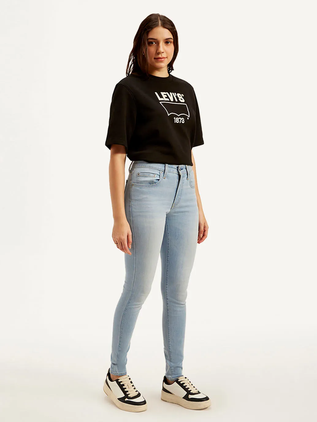 Women's 721 Light Blue Skinny Fit High Rise Jeans