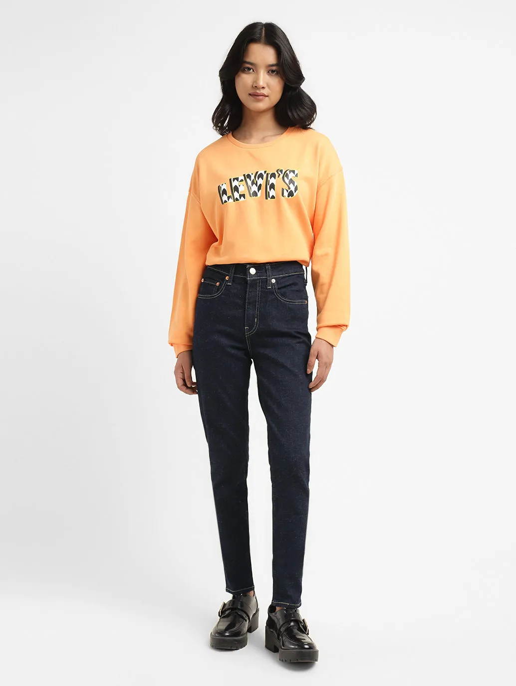 Women's 721 Navy Blue Skinny Fit High Rise Jeans