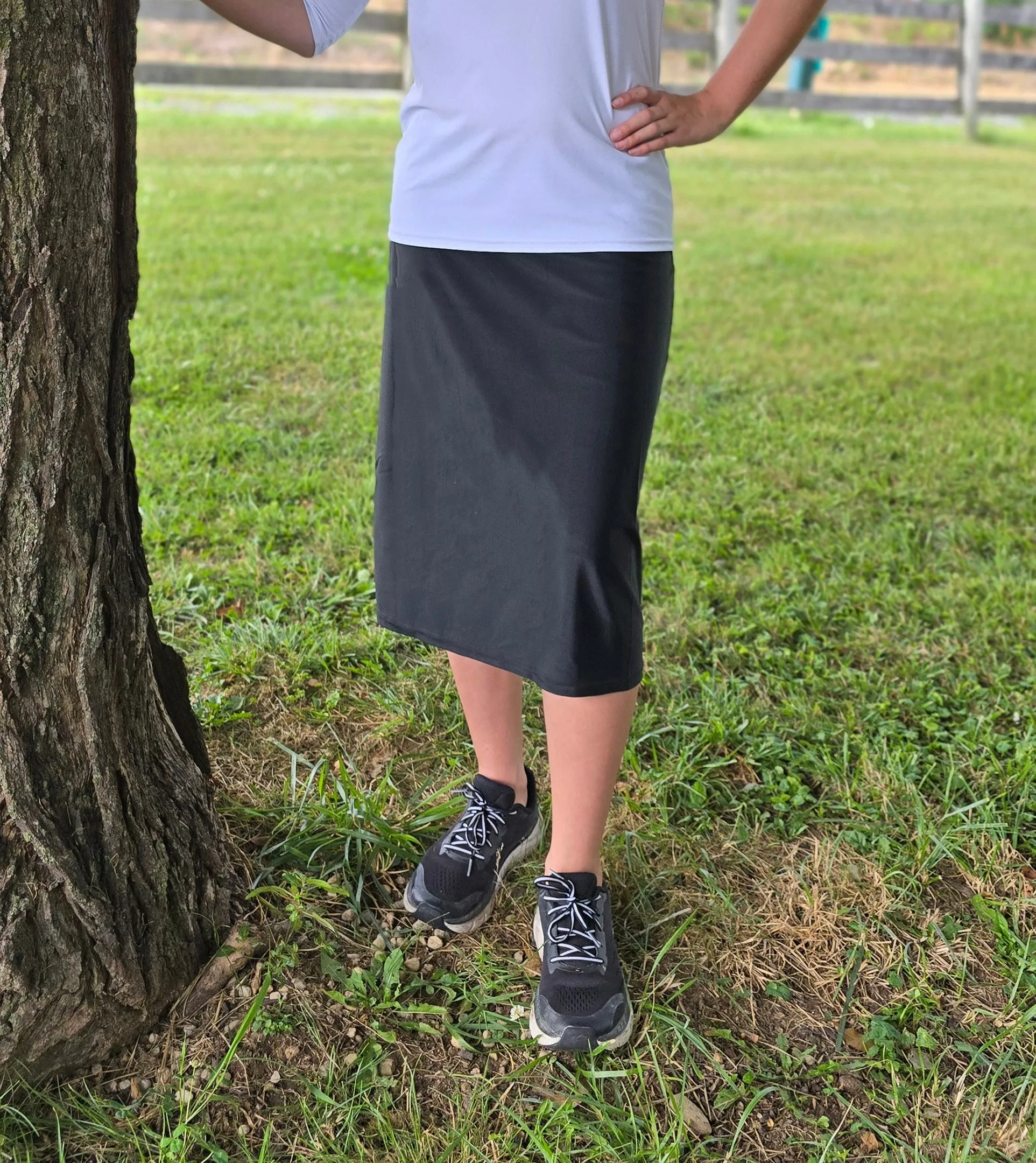 Women's Black Athletic Skirts