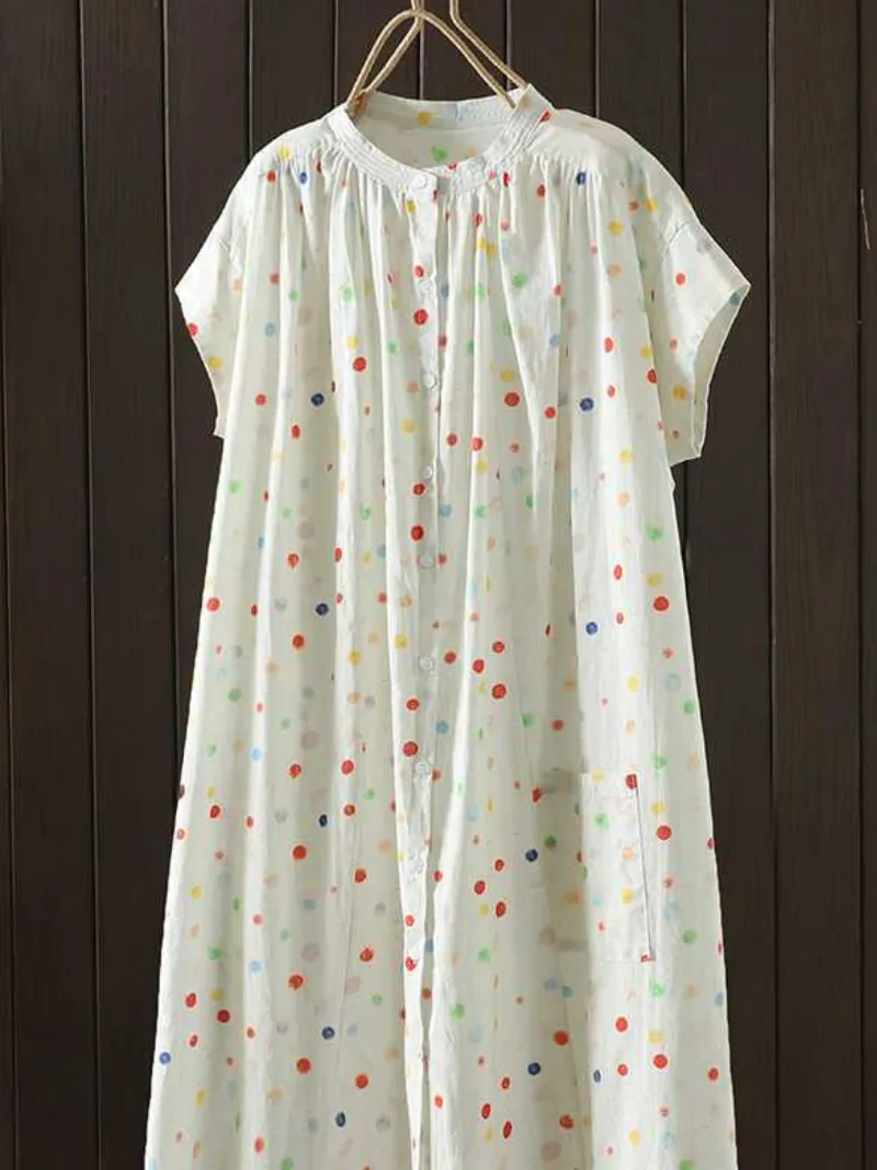 Women's Colorful Mid-length & Packed sleeves A-Line Dress