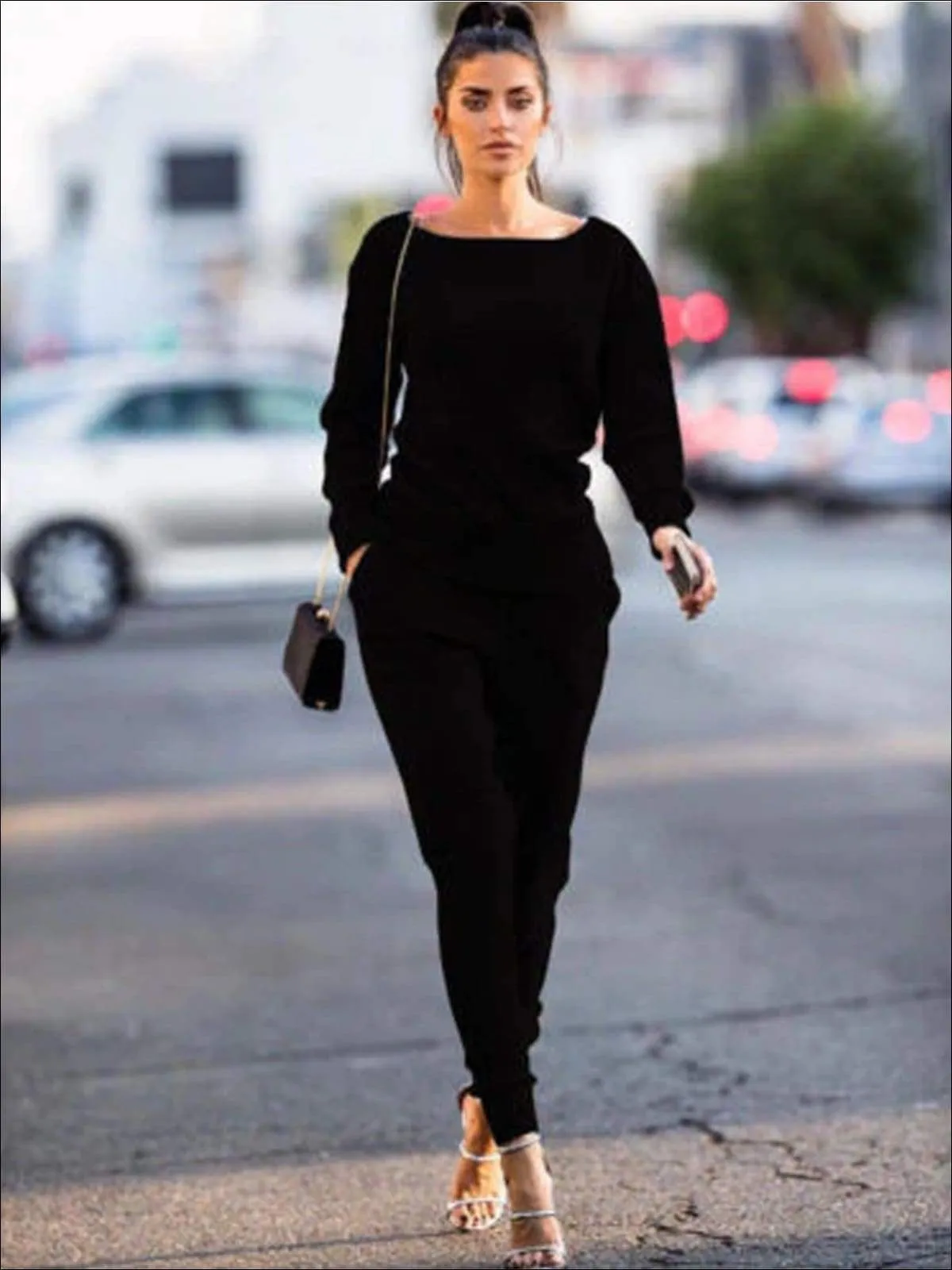 Women's Fall Fleece Sweatshirt & Jogger Pants Set