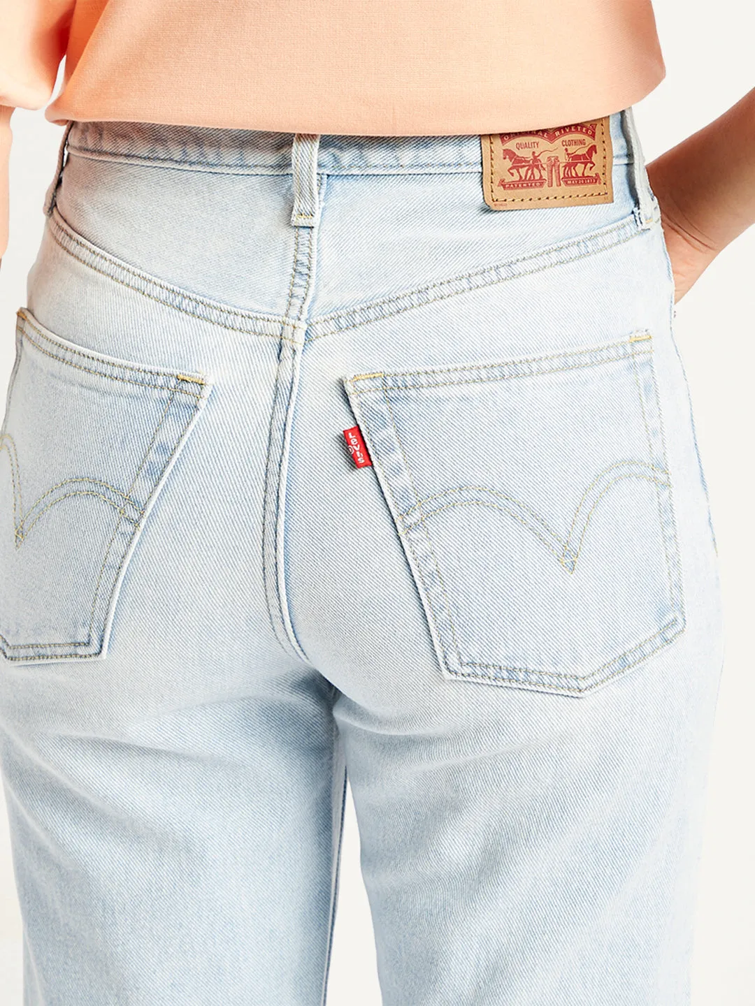 Women's Light Blue Bootcut Fit High Rise Jeans
