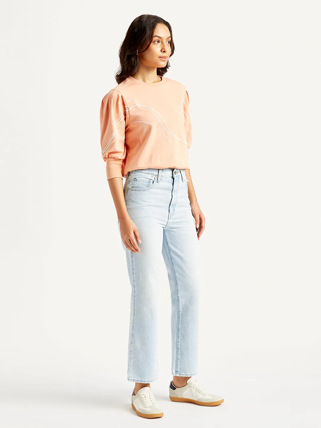 Women's Light Blue Bootcut Fit High Rise Jeans