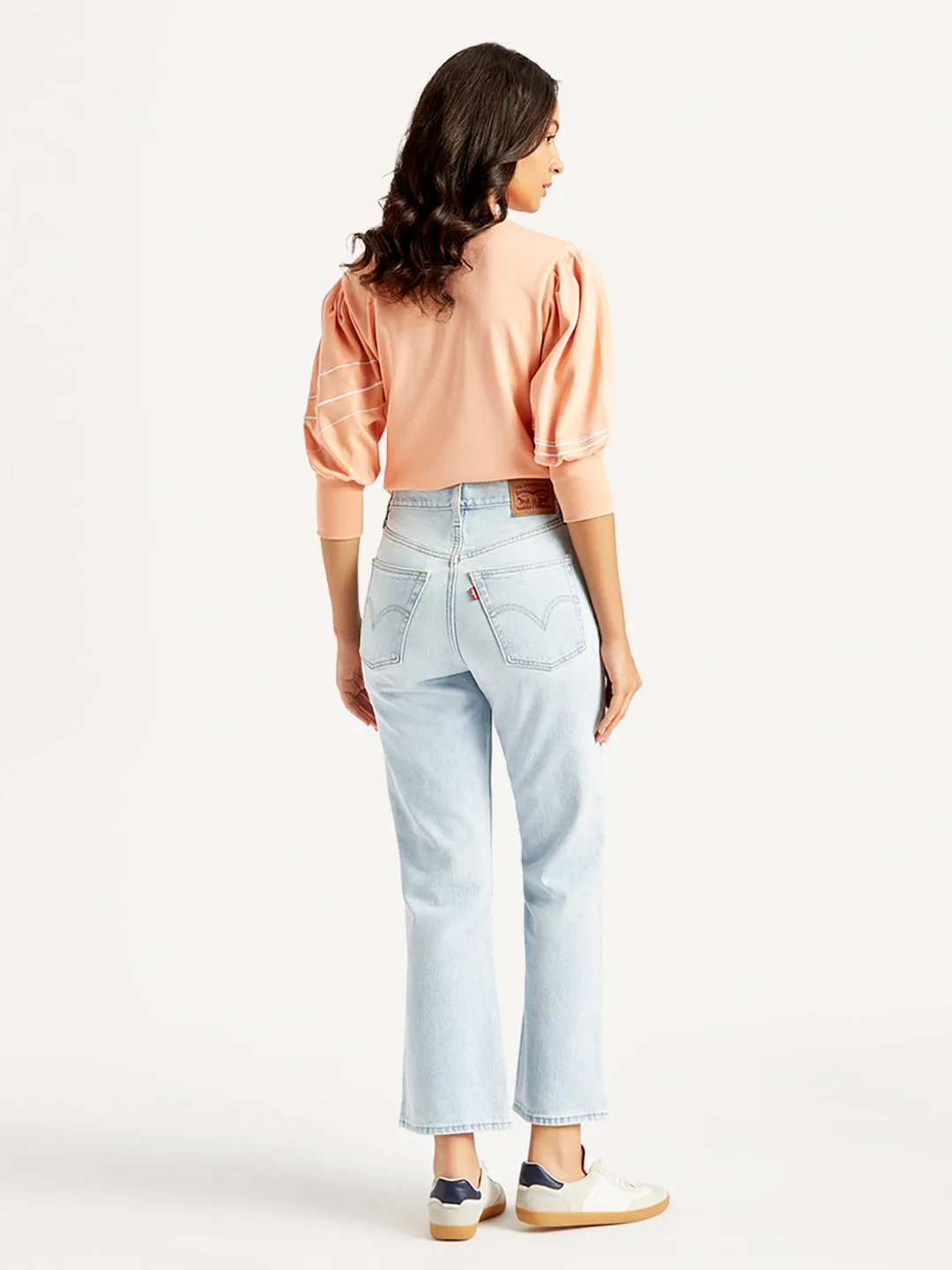 Women's Light Blue Bootcut Fit High Rise Jeans