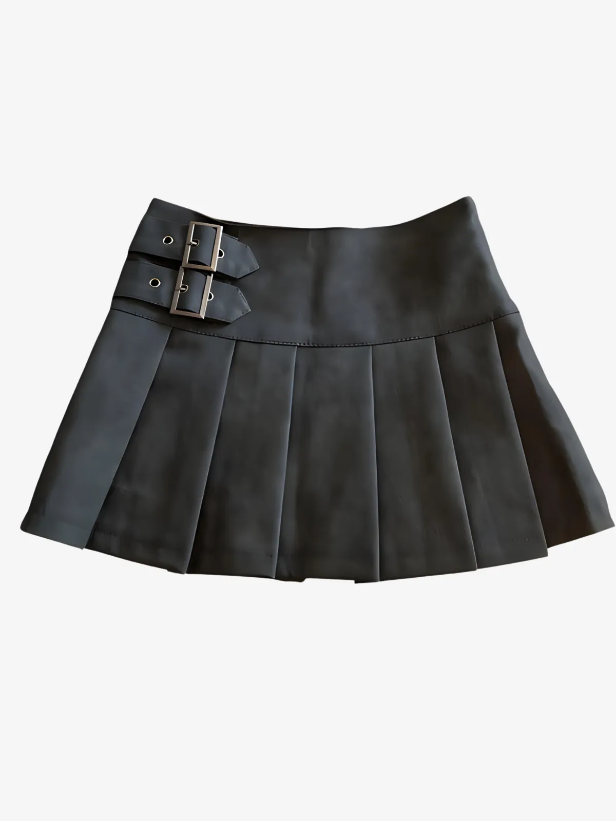 WOMEN'S PLEATED LEATHER SKIRT