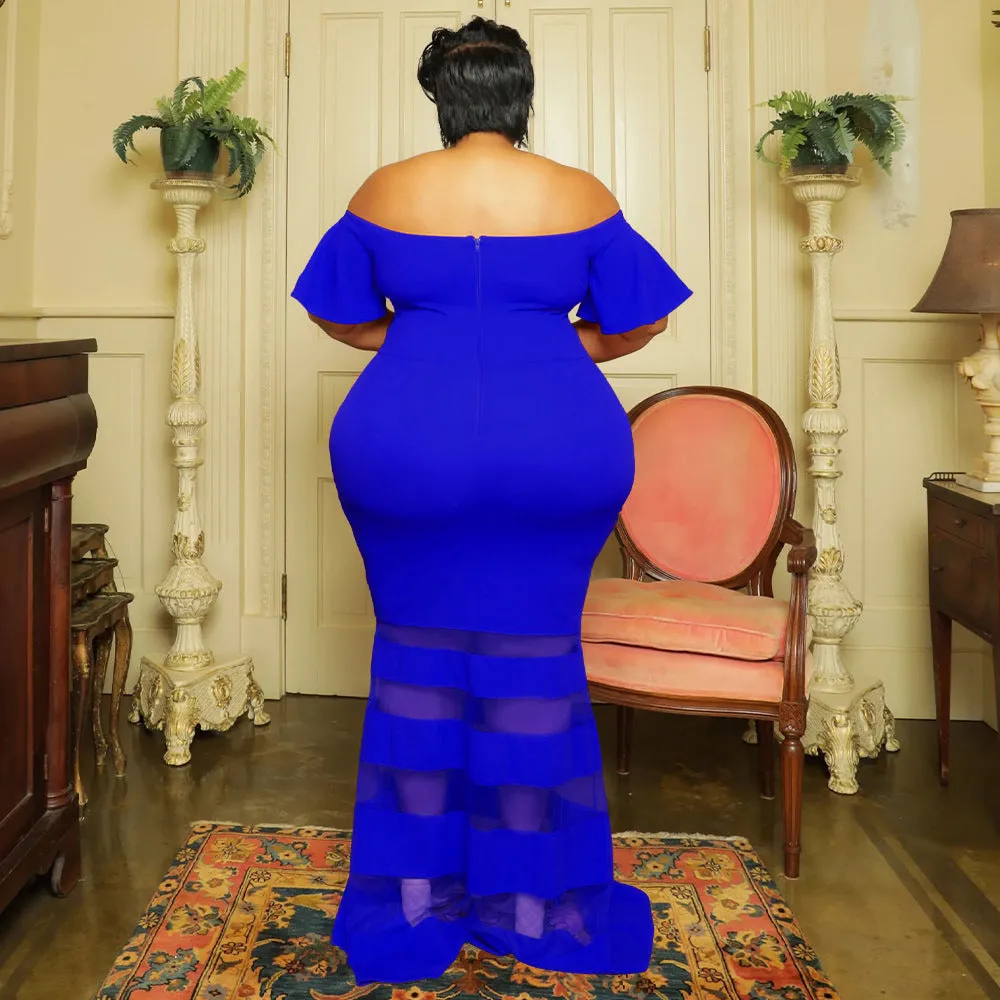 Women’s Plus Size Bodycon Fit Bell Sleeve Dress