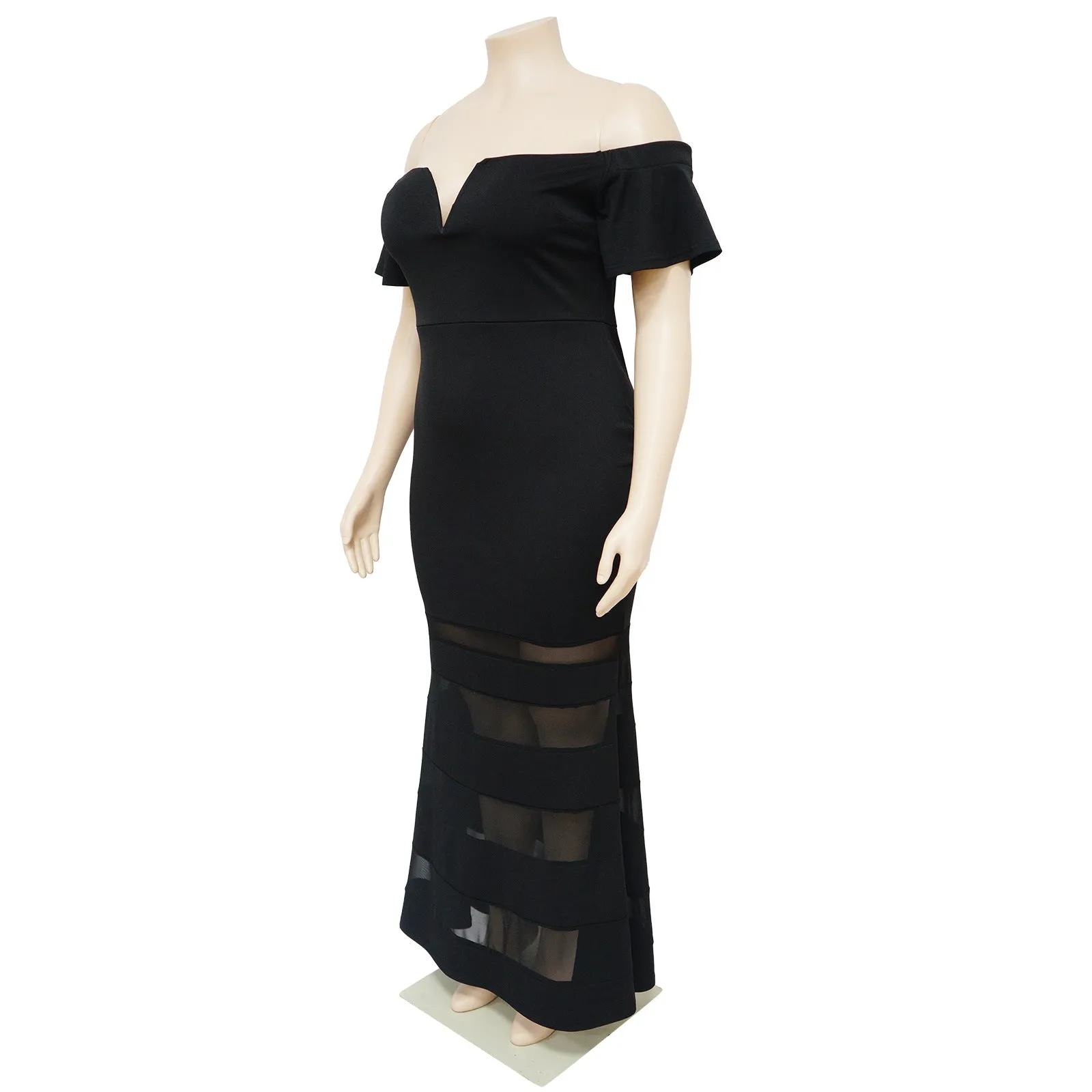 Women’s Plus Size Bodycon Fit Bell Sleeve Dress