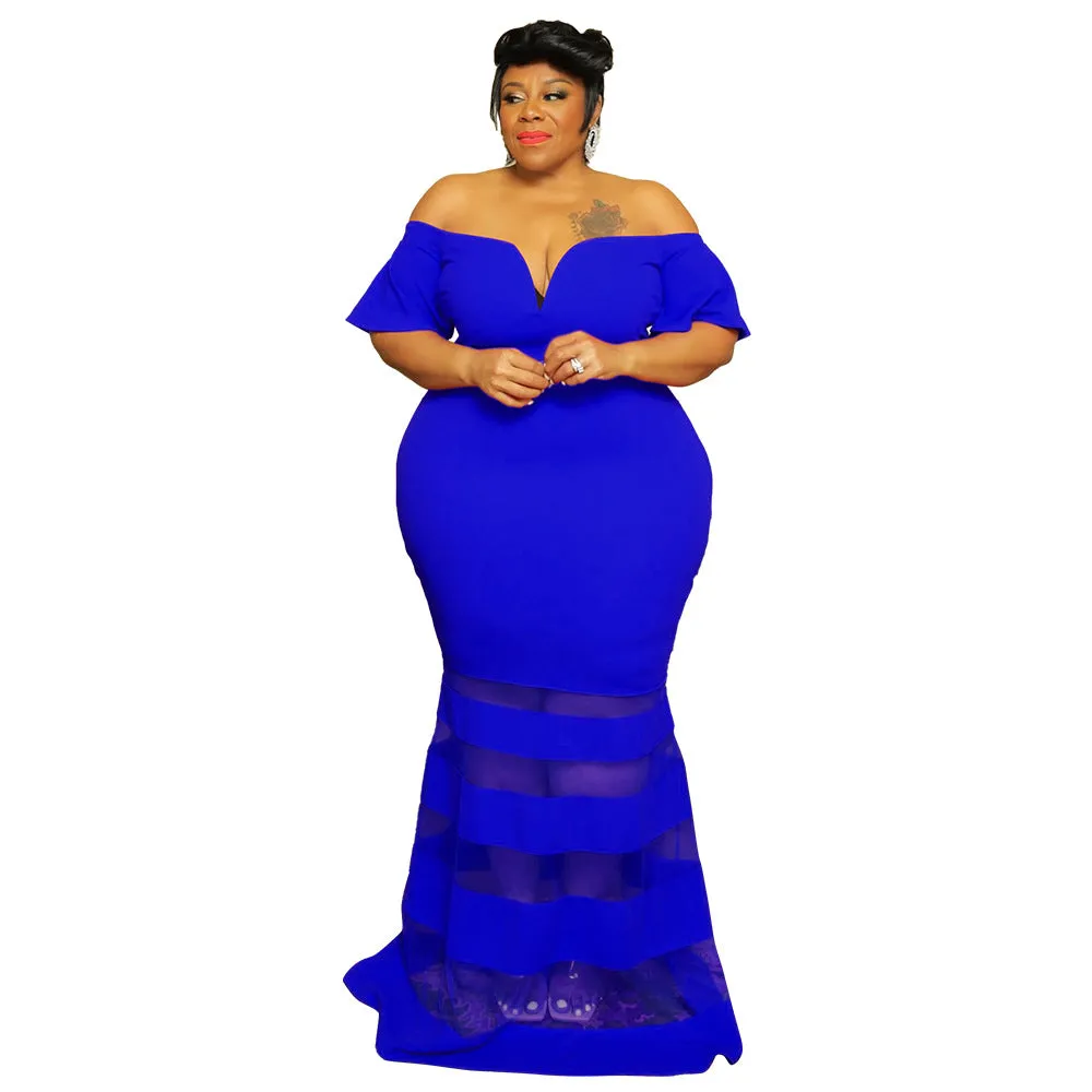 Women’s Plus Size Bodycon Fit Bell Sleeve Dress