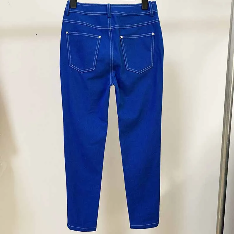 Women's Skinny Jeans Slim Fit Jeans & Denim Pants Blue Green Color
