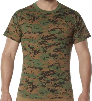 Woodland Digital Camo  - 100% Cotton T-Shirt – Standard Fit Tee