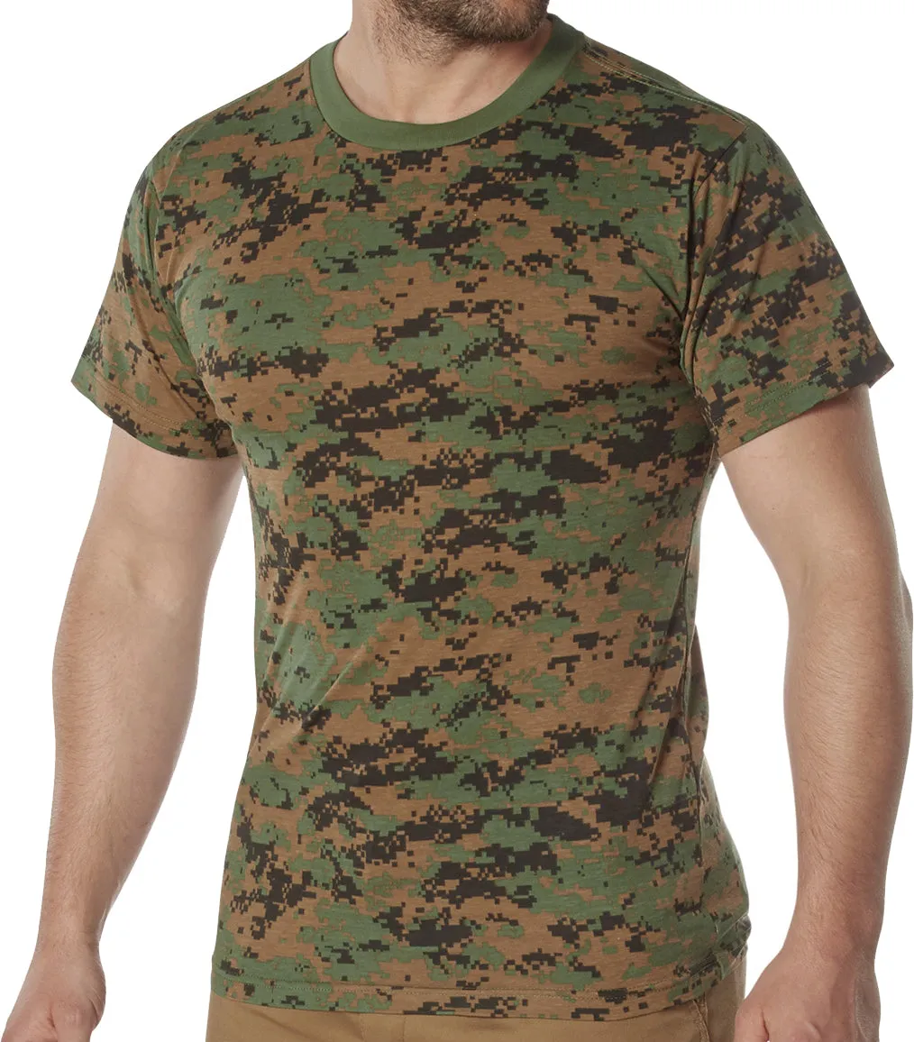Woodland Digital Camo  - 100% Cotton T-Shirt – Standard Fit Tee