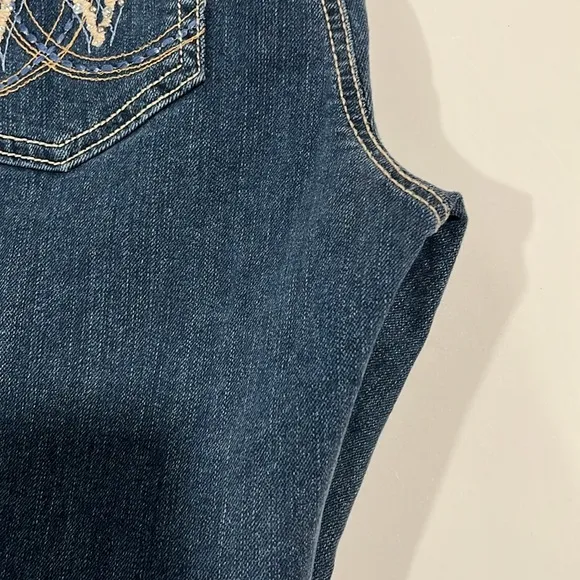 Wrangler - bootcut/flare, mid wash jeans, 13-14x32