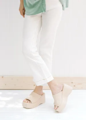 X Judy Blue Cropped Bootcut Jeans in White