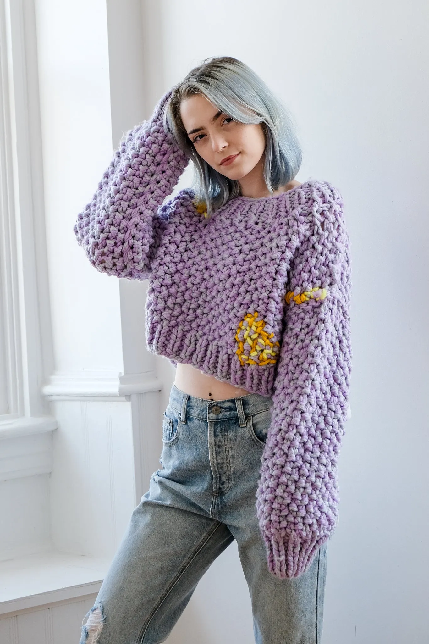 Yellow Heart Sweater