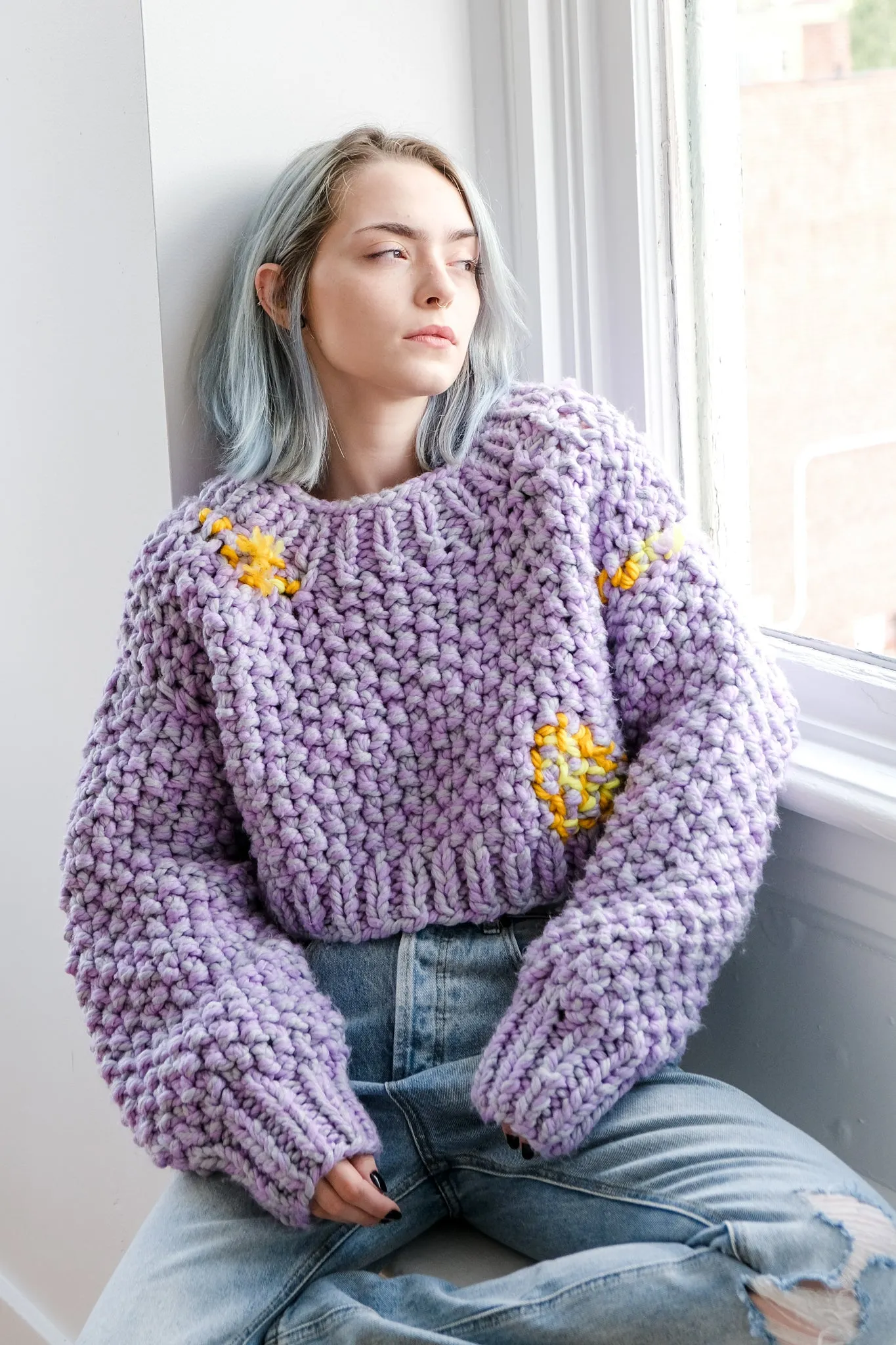 Yellow Heart Sweater