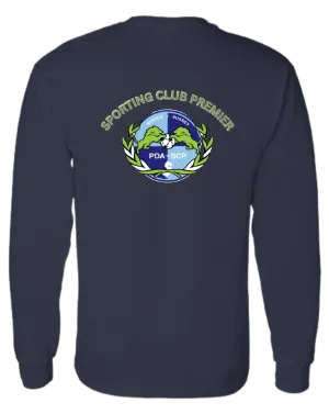 Youth Crewneck-Long Sleeve T-shirt-PCA/SCP Center Back Logo with option of SCP Logo on front left chest