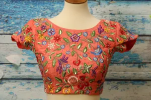 Zardhosi work Blouse |Zardhosi Work Blouse | saree stitched Blouse | Bollywood Blouse| Maggam Work Blouse | ZARI Blouse | HoneyBee Handlooms
