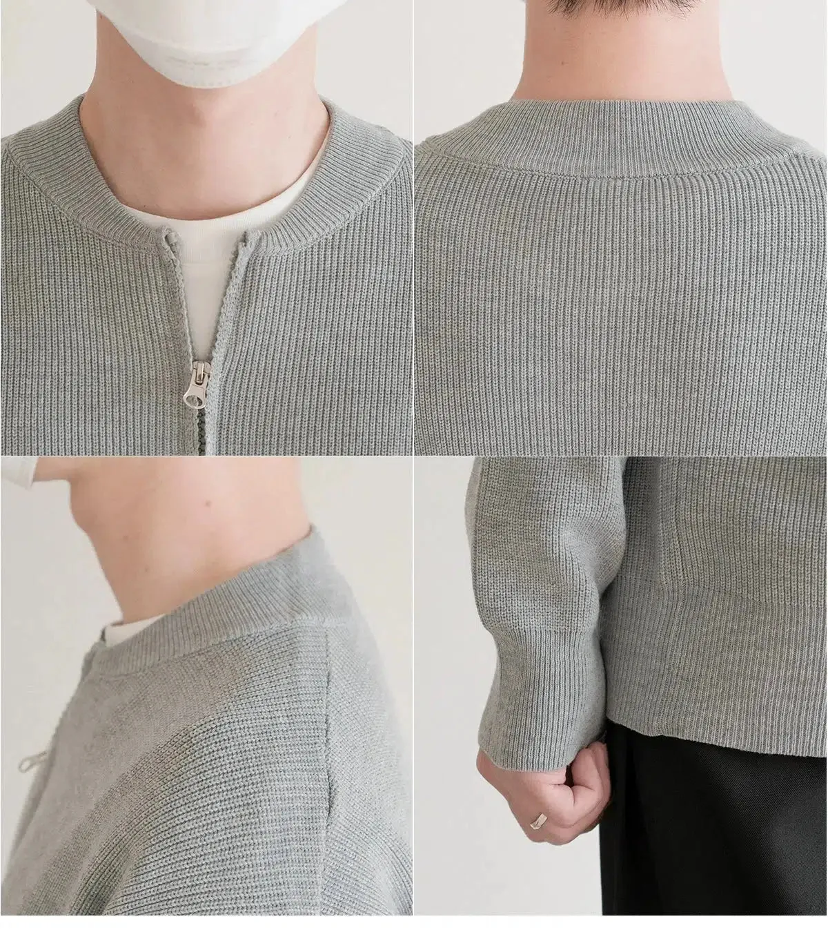 Zipper Cardigan Sweater